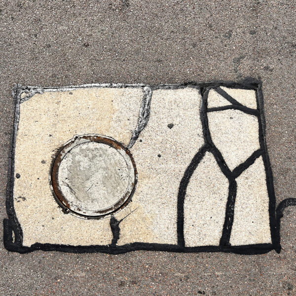 gicleé moab slickrock metallic 12" sq. flush mounted onto aluminum. equinox, mar. 2023