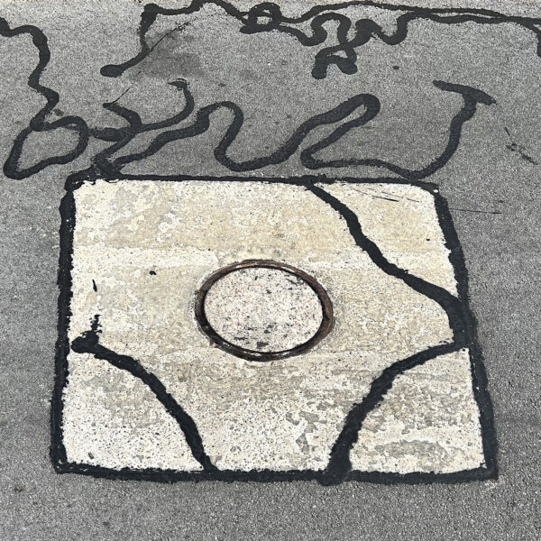 gicleé moab slickrock metallic 12" sq. flush mounted onto aluminum. equinox, mar. 2023