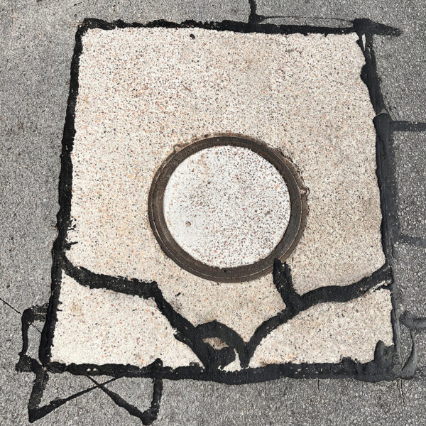 gicleé moab slickrock metallic 12" sq. flush mounted onto aluminum. equinox, mar. 2023